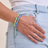 Smaragd | Silber | Meerjungfrau Glas Makramee Perlen Armband
